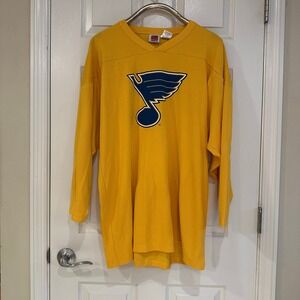 Kamazu St Louis Blues NHL Hockey Jersey Yellow Bud Light Mens Large L Mesh Top